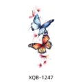 Colorful butterfly temporary tattoo sticker watercolor floral body art design for men and women. - XQB-1247