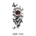 Sunflower butterfly temporary tattoo sticker waterproof body art half arm transfer sticker. - Sunflower Butterfly Moon Style (XQB-1322)