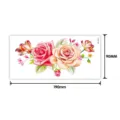 Joli autocollant de tatouage temporaire floral avec roses roses et tulipes. Taille 190x90mm. - Style Floral (TBX-9012) / 19x9cm