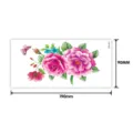Floral temporary tattoo sticker with rose, peony and butterfly design, size 190x90mm for women. - Floral Style (TBX-9025) / 19x9cm
