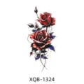 Colorful rose temporary tattoo sticker waterproof floral arm body art design for adult men and women - Red Rose Style (XQB-1324)