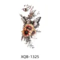 Colorful Sunflower Butterfly Temporary Tattoo Sticker, Waterproof Floral Body Art - Sunflower Butterfly Style (XQB-1325)