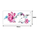 Waterproof pink lotus flower tattoo sticker temporary body art elegant floral design 190x90mm - Floral Style (TBX-9024) / 19x9cm