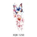 Watercolor butterfly pink flower temporary tattoo sticker body art waterproof decal design - XQB-1250