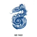 Blue snake herbal juice tattoo sticker for men and women, waterproof temporary body art. - Snake Totem (GZ-1422) / 110*180mm
