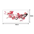 Red plum blossom temporary tattoo sticker for women, waterproof floral body art decal. - Floral Style (TBX-9014) / 19x9cm