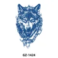 Semi-permanent herbal juice temporary tattoo sticker, cool wolf chain totem for arm. - Wolf and Chains (GZ-1424) / 110*180mm