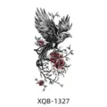 Temporary tattoo sticker featuring flying eagle and red roses design for arm body art decor - Eagle Rose Style (XQB-1327)