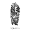 Black and white temporary tattoo sticker half arm dove rose design body art waterproof. - XQB-1253