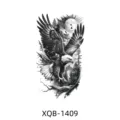 Temporary tattoo sticker black white eagle forest half arm waterproof body art party decal - XQB-1409