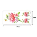 Floral rose temporary tattoo sticker sheet for women, waterproof body art design 190x90mm - Floral Style (TBX-9023) / 19x9cm