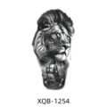 Black and white lion and knight half arm temporary tattoo sticker for men and women body art - XQB-1254