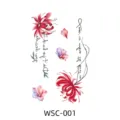 Waterproof watercolor red spider lily temporary tattoo sticker for men and women. - WSC-001