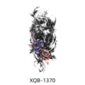 Temporary tattoo sticker with wolf and rose design for arm body art waterproof body decor - XQB-1370 / 114*210mm