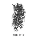 Temporary wolf warrior tattoo sticker black and white half sleeve body art design for party - XQB-1410