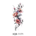 Temporary tattoo sticker watercolor floral arm body art waterproof design XQB-1171 - Watercolor Pink Flowers (XQB-1171)