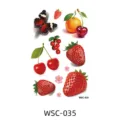 Colorful waterproof temporary tattoo sticker with cute fruit and butterfly patterns. - WSC-035