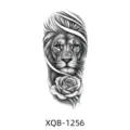 Black and white lion rose temporary tattoo sticker for men and women arm body art. - XQB-1256