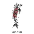 Colorful temporary tattoo sticker dolphin rose pattern waterproof half arm body art decal design - Dolphin Rose Style (XQB-1334)