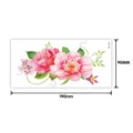Floral temporary tattoo sticker featuring roses and peonies for women body art decor - Floral Style (TBX-9031) / 19x9cm