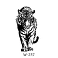 Autocollant de tatouage de tigre temporaire étanche design animal noir minimaliste pour le corps. - W-237 / 60*80mm