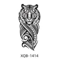 Black white tiger temporary tattoo sticker half arm tribal design body art waterproof. - XQB-1414