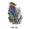 Wasserdichter temporärer Halbarm-Tätowierungsaufkleber blaue Fabelwesen Modell HB-104 - HB-104 / 210*148mm
