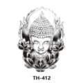 Waterproof temporary tattoo sticker featuring a detailed Buddha and lotus flower design, perfect. - TH-412 / 210*148mm