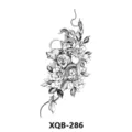 Dark style temporary tattoo sticker featuring wolves, snakes and floral sketches, waterproof. - XQB-286