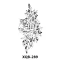 Waterproof temporary tattoo sticker with fierce tiger and elegant floral design for body art. - XQB-289