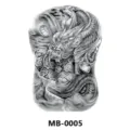 Autoadesivo Di Tatuaggio Con Drago E Grande Muraglia Impermeabile Per Tutta La Schiena - Drago & Grande Muraglia (MB-0005)