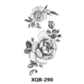 Black and white sketch floral temporary tattoo sticker waterproof body art design XQB-290 - XQB-290