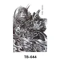 Adesivo per tatuaggio temporaneo schiena intera con design Re Scimmia e drago per body art. - Motivo Sun Wukong e Drago (TB-044)