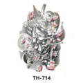 Adesivo per tatuaggio temporaneo impermeabile maschera Hannya giapponese braccio - TH-714