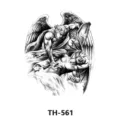 Adesivo per tatuaggio temporaneo impermeabile con design di battaglia tra angelo e demone. - Stile Adesivo Tatuaggio (TH-561) / 210x148mm