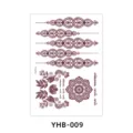 Brown Henna Lace Temporary Tattoo Sticker Waterproof Mandala Floral Body Art Decal. - YHB-009 Black / 210x148mm