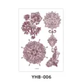 Brown henna lace tattoo sticker waterproof floral mandala temporary body art decal - YHB-006 Brown Red / 210x148mm