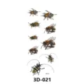 Autocollants de tatouage temporaire d'insectes 3D étanches avec des motifs d'abeilles réalistes. - 3D-021