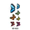 Autocollants de Tatouage Temporaire Imperméables Papillon 3D Colorés pour Corps Femme - 3D-023