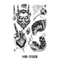 Temporary tattoo sticker sheet dark gothic style body art waterproof fake tattoo design - Demon and Dagger (HB-550X)