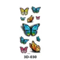 3D Papillon Tatouages Temporaires Imperméables Colorés Faux Autocollants De Tatouage Pour Femmes - 3D-030