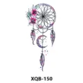 Adesivo per tatuaggio temporaneo impermeabile con acchiappasogni colorato e motivi di piume. - XQB-150