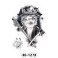 Wasserdicht temporär Tattoo Aufkleber Halber Arm Tier Design schwarz Farbe Stil Körperkunst - HB-127X / 210*148mm