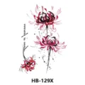 Wasserdichter temporärer Tattoo-Aufkleber mit roter Spinnenlilien-Blume für stilvolle Körperkunst. - HB-129X / 210*148mm