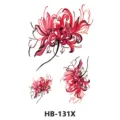 Rote Spinnenlilie Temporäres Tattoo Aufkleber Wasserdicht Blumen Körperkunst Design - HB-131X / 210*148mm