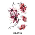 Wasserdichter temporärer TattoosAufkleber mit atemberaubenden roten Spinnenlilien Motiven. - HB-133X / 210*148mm