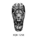 Black and white lion temporary tattoo sticker for men and women half arm design. - XQB-1258