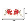 Red spider lily temporary tattoo sticker, waterproof floral body art variant for women. - Floral Style (TBX-9021) / 19x9cm
