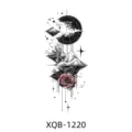 Temporary tattoo sticker geometric rose mountain design waterproof temporary arm art - Universe Mountains Red Rose Style (XQB-1220)