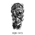 Temporary black and white lion spartan half sleeve tattoo sticker for party and event use. - XQB-1415